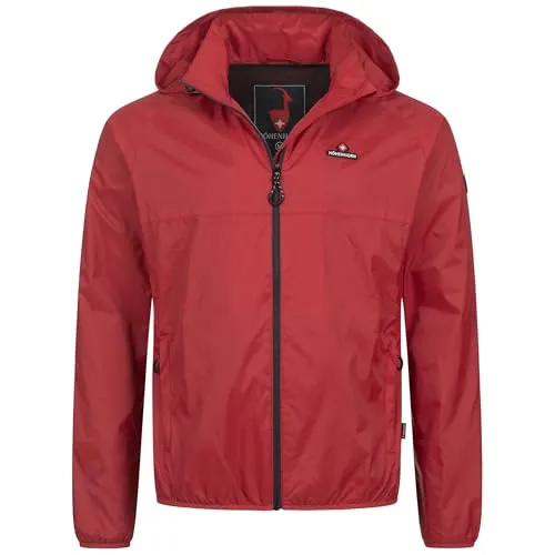 Höhenhorn Rigi Herren Regenjacke - Outdoor Rain in Rot, Gr. S - Funktionsjacke, atmungsaktiv und wasserabweisend, ideal für Outdoor-Aktivitäten wie Wandern und Radfahren, sorgt für angenehmen Tragekomfort bei jedem Wetter.