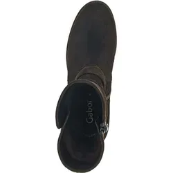 Gabor Damen Biker Boots - Wanderschuhe, gefütterte Stiefeletten aus hochwertigem Rauleder, ideal für kalte Tage mit warmem Flauschfutter und komfortablem Blockabsatz von 5 cm.