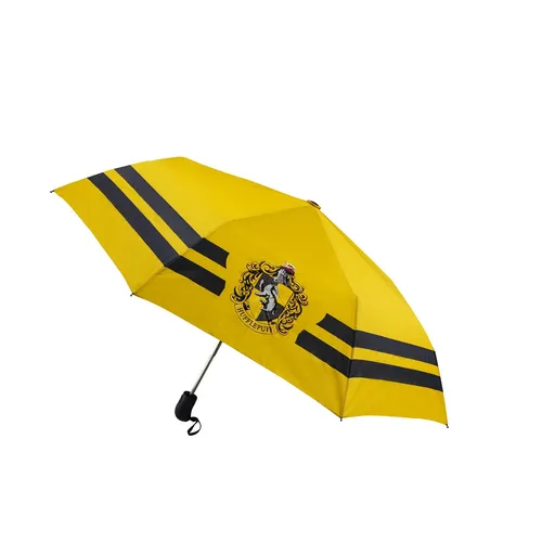 Cinereplicas Harry Potter Hufflepuff Regenschirm - Offizielle Lizenz - Stylischer Hufflepuff-Regenschirm für Regen und Sonne. Automatischer Öffnungsmechanismus und kompakte Aufbewahrung in der wasserdichten Tasche. Ideal für unterwegs!