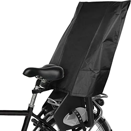 Bonna Regenschutz für Fahrradkindersitz - Fahrradsitz Regenschutz (passend für Römer, Hamax, Thule etc.) - Schwarz