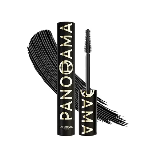 L’Oréal Paris Panorama Volumen-Mascara All Night Black 9.9 ml - Mascaras für Damen, intensiv schwarzer Farbton, der Wimpern verlängert und für volles Volumen sorgt – ideal für einen dramatischen Augenaufschlag.