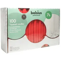 BOLSIUS Spitzkerzen Rot, 23/240 mm, 100 Stück in rot von Bolsius