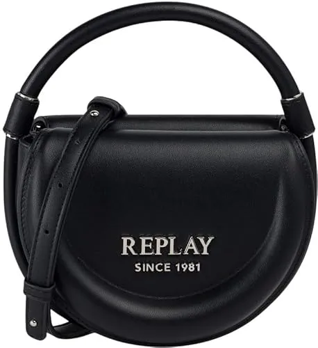 Replay Schultertasche 19 cm schwarz - Stylische Handtasche in elegantem Schwarz, ideal für den Alltag und perfekt für kleine Essentials.