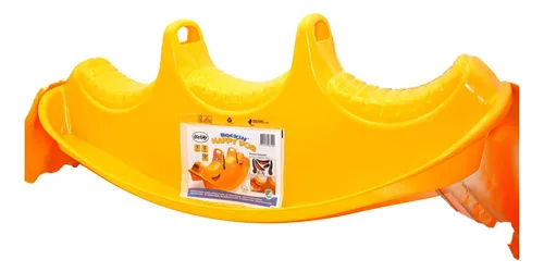 Dantoy Rocker for 3 persons - Happy dog - Spiele im Freien: Dantoy Happy Dog Babyschaukel & -wippe in fröhlichem Gelb, perfekt für gemeinsames Spiel und Spaß im Freien.