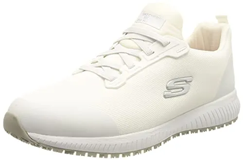 Skechers Squad SR Myton Weiß WHT Größe EU 44 - Sneaker für Herren mit rutschhemmender Sohle und Memory Foam Einlegesohle für maximalen Komfort bei der Arbeit oder im Alltag.