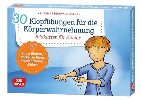 Klopfübungen für die Körperwahrnehmung.: Bildkarten für Kinder. Kindgerechte Klopftechniken aus dem Qigong. Für Kita, Schule & Zuhause (Körperarbeit und innere Balance. 30 Ideen auf Bildkarten) 30