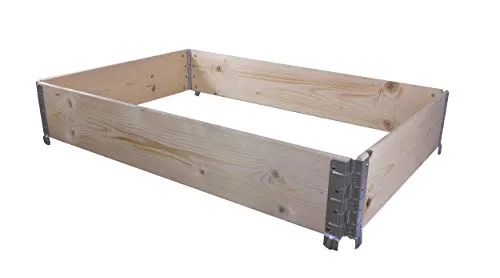 BigDean Palettenrahmen Aufsetzrahmen Stapelrahmen Europalette LxBxH ca. 120x80x19,5 cm Holzrahmen Palettenaufsatz Industrie Warenfluss