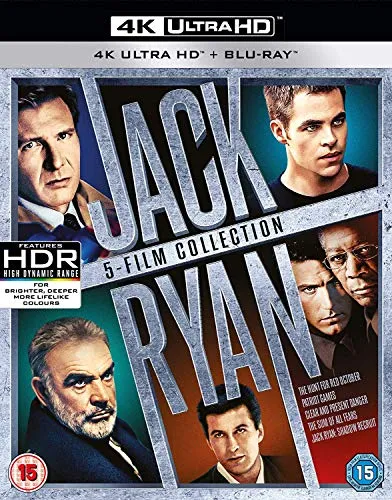 Paramount Home Entertainment Jack Ryan Boxset (5 Films) (4K Ultra-HD) [Blu-ray] [2018] [Region Free]