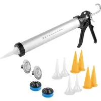 STAHLWERK Silikonpistole SP-600 ST - Kartuschenpresse aus stabilem Aluminium, ideal für präzises Silikonieren und Kleben mit einem großen Fassungsvolumen von 600 ml für Kartuschen und Beutel.