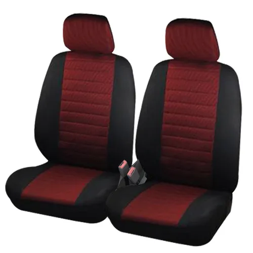 WOLTU Sitzbezüge 2x Schwarz/Rot 7233