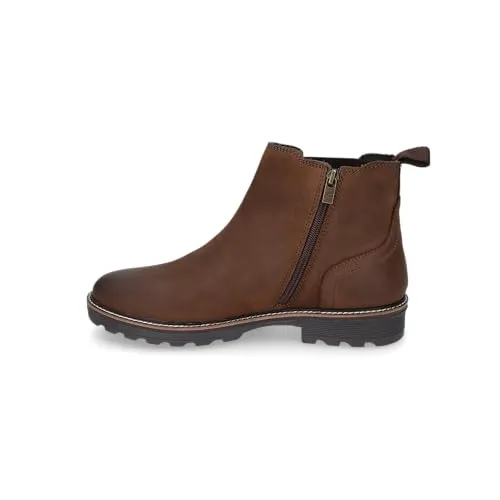 camel active Flow Stiefelette braun 42 EU - Wanderschuhe in Größe 42, aus hochwertigem Leder mit bequemem Reißverschluss und robustem Gummisohlenmaterial für optimalen Halt beim Wandern.