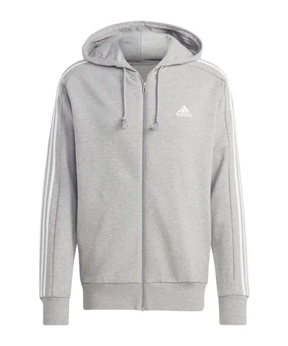 adidas Herren Essentials French Terry Kapuzenjacke XL - Moderne Jacke aus 100% Baumwolle, ideal für Freizeit und Sport, mit regulierbarem Kordelzug an der Kapuze für optimalen Tragekomfort.