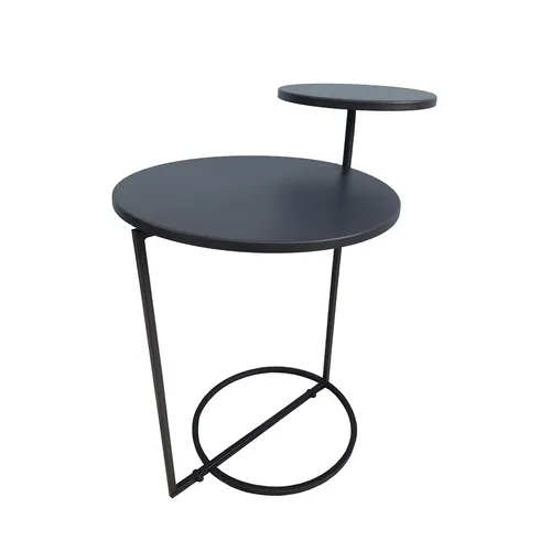 Garden Pleasure Beistelltisch IRIS Anthrazit - Eleganter Deko Tisch für Ihr Zuhause, ideal als Sofa- oder Couchtisch, mit robustem Design und stilvollem anthrazitfarbenem Finish.