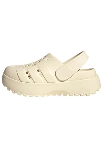 adidas Sportswear ADILETTE PLATEAU-CLOG Sandale weiß 36 2/3 EU - Pantoletten in Größe 36 2/3, Farbe Wonder White, mit bequemem Plateau und stylischem Design für lässige Freizeitlooks.
