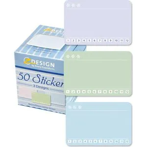 Zweckform Tiefkühletiketten 56822 Z-Design Sticker, Eiskristalle, auf Rolle, permanent, 50 Stück