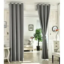 Woltu Gardine (1 St), blickdicht, mit Ösen, 130 g/m2, Leichter & weicher grau 135 cm x 225 cm