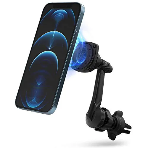 Ringke Power Clip Wing Magnetischer KFZ Lüftungs Handyhalterung Auto Handyhalter 360° Drehbarkeit Lange Reichweite Hals Hochwertige Doppelknauf Technologie für Smartphone, Tablet und andere Handgeräte