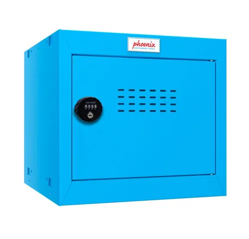 Phoenix Tresor CL0344BBC Würfel-Schließfach 44L - Blau - Praktisches und sicheres Schließfach mit 44L Volumen, ideal für die Aufbewahrung persönlicher Gegenstände im Büro. Robuste Bauweise und ansprechendes Design in Blau.