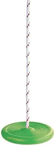 Tellerschaukel Swing Schaukelsitz 28 cm Durchmesser für Kinder ab 3 Jahren geeignet aus Kunststoff in der Farbe grün mit Einer Aufhängeöse für den In- und Outdoor-Bereich geeignet von Dohany.