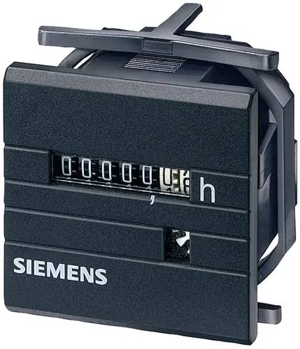 Siemens Zeitzaehler 7KT5502 48x48mm - Zeitzähler für präzise Zeitmessung, ideal für industrielle Anwendungen. Frontmontage, analog, 7 Zeichen, 230V, 50Hz, mit Quarz-Antrieb für hohe Genauigkeit.