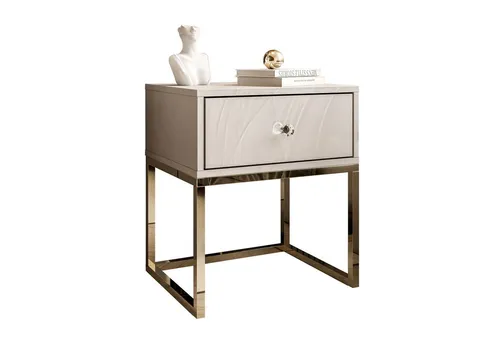 Lookway Nachttisch in Gold, 45x52x37 cm in beige von Lookway
