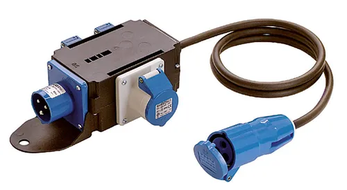 Caravan Camping Adapter 1,5m Kabel CEE 3-polig Stecker (60497) - Steckdosen & Zubehör, ideal für den Anschluss von Campinggeräten mit 3-poligem Stecker an CEE-Anschlüsse.