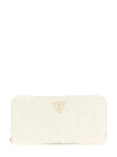 GUESS Aldina SLG Zip Around Wallet L Cream White in weiß von GUESS