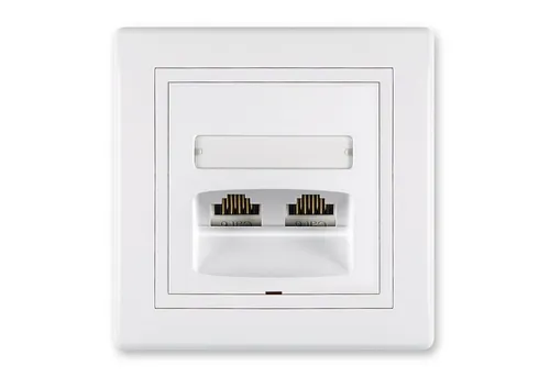 Aling Conel Steckdose PRESTIGE-Line Unterputz-Datendose 2-fach RJ 45 Cat 5e UTP Keystone, Packung