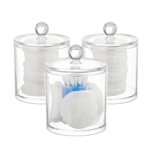 Wattestäbchen aufbewahrung Wattepad Halter Ohrstäbchen Behälter transparent