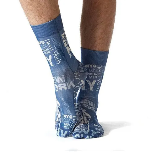 Herren WIGGLESTEPS Socken - One Size (Gr. 41/46) - Motiv: 00585 - New York 1