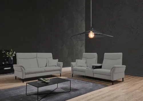 Home affaire 2-Sitzer Sisto, inklusive 2x Relaxfunktion motorisch mit Herz-Waage-Beschlag, Zwischenelement mit Tisch, Steckdose & USB-Ladestation