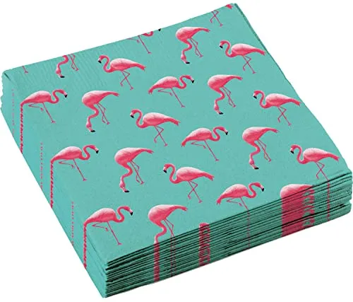 amscan 20 Servietten Flamingo Paradise 33x33cm in pink von Amscan