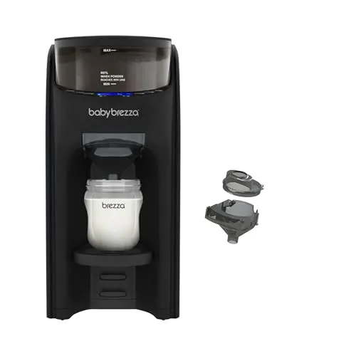 Baby Brezza Formula Pro Advanced – Automatischer Flaschenzubereiter – Mischt Milchpulver & Wasser perfekt – Mit 2 Milchpulvertrichtern (1 im Gerät, 1 extra) – 3 Temperaturen – BPA-frei – schwarz