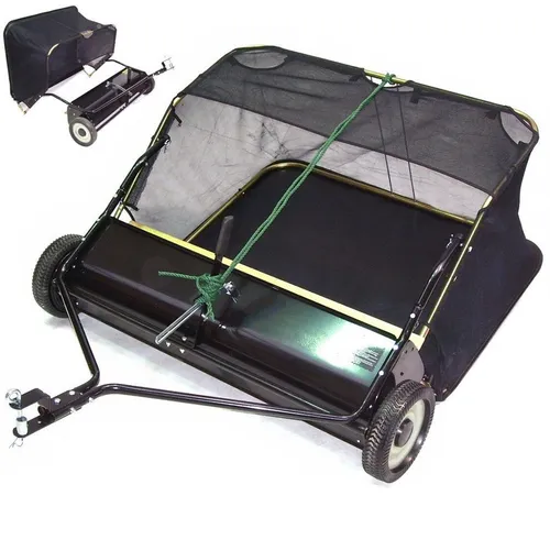 Apex Rasenkehrmaschine 120 cm mit Fangkorb - Effiziente Rasenkehrmaschine für Aufsitzrasenmäher und Traktoren. Mit 120 cm Kehrbreite und großem Auffangbehälter für müheloses Entfernen von Gras, Schmutz und Laub. Einfache Handhabung und einstellbare Kehrhöhe.