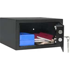 Rottner Tresor Jupiter 2 - Kompakter Möbeltresor mit Doppelbartschloss - Möbeltresor für Hotels und Privatzwecke, mit praktischer Filzeinlage und sicherem Doppelbartschloss. Inklusive Montagematerial für einfache Befestigung.