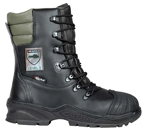 Cofra POWER A E P FO WRU HRO SRC Sicherheitsstiefel - Schwarz/Grün, Größe 42 - Herren Industrie & Handwerk Stiefel, atmungsaktives Leder, wasserabweisend, mit Stahlkappe und durchtrittsicherer Zwischensohle für optimalen Schutz und Komfort bei der Arbeit.