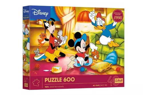 PUZZLE 600 40lecie Trefl-Myszka Miki i Przyj.37601 Trefl 5900511376012