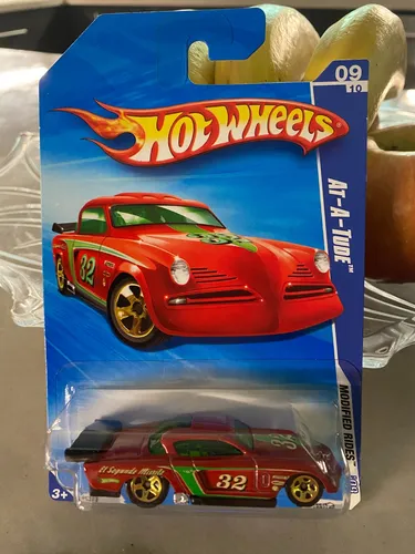 Hot Wheels #165 Modifiziert Rides 9/10 AT-A-TUDE Rot Variation W / Gold 5 2009