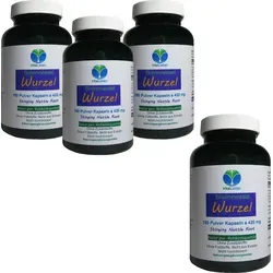 Brennnessel Wurzel 720 Pulver Kapseln - Nahrungsergänzungsmittel zur Unterstützung normaler Blasen- und Prostatafunktionen, hergestellt aus 100% reiner Brennnesselwurzel ohne Zusatzstoffe, nach Hildegard von Bingen.