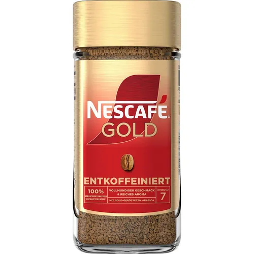 NESCAFÉ Gold Entkoffeiniert Instantkaffee, 200 g - Entkoffeinierter Instantkaffee mit kräftigem Geschmack, ideal für Kaffeeliebhaber, die auch abends genießen möchten.