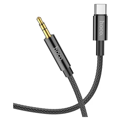 Hoco - Audio Cable Adapter (UPA19) - USB Type-C to Jack 3.5mm, 1m - Black (1 m, AUX Kabel) (48506446)