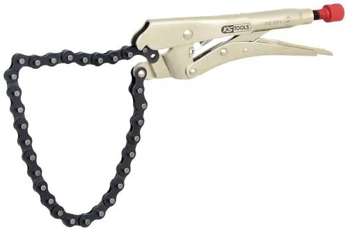 KS TOOLS Ketten-Gripzange 220mm - Hochwertige Gripzange für sicheres Greifen und Arbeiten, ideal für Profi-Handwerker
