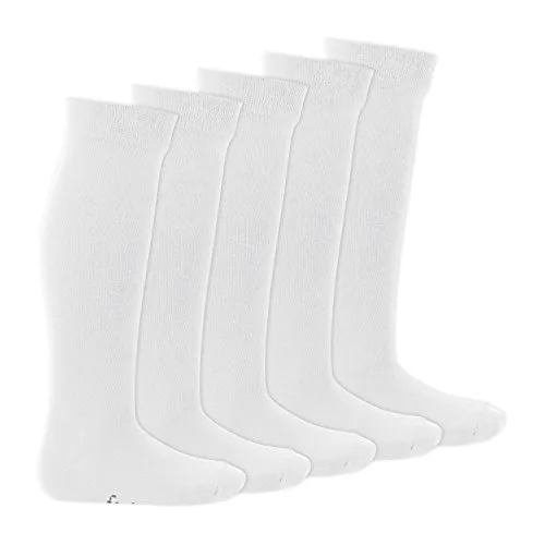 Footstar Kinder Kniestrümpfe (5 Paar) EVERYDAY! - Weiß 27-30
