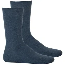 Hudson 2 Paar Herren Socken - Only 2-Pack, Strumpf, Komfortbund, Einfarbig Marine 43-46 (9-11 UK)