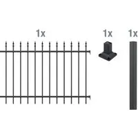 ALBERTS Zaun-Anbauset Chaussee, matt-schwarz, 100 cm - Gartenzäune: Modernes Zaunsystem mit klassischem Design, wetterfester Kunststoffbeschichtung und erweiterbar für individuelle Lösungen.