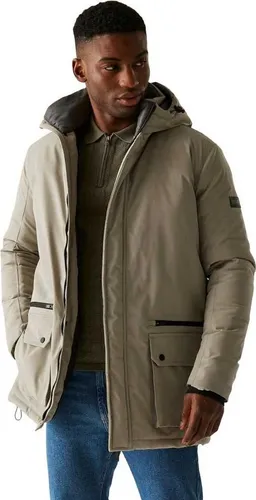 Regatta Rhodo Jacke Beige L Mann - Funktionsjacke, wasserdicht und atmungsaktiv mit recyceltem Material, ideal für Outdoor-Aktivitäten bei jedem Wetter.