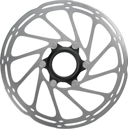 SRAM Centerline 160mm Rotorscheibe - Auto-Bremsscheiben mit glatter, leiser Bremsfläche und UCI-konformen abgerundeten Kanten für einfache Radinstallation. Ideal für Rennrad- und Mountainbike-Bremsen.
