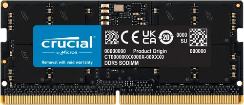 Crucial DDR5 RAM 24GB 5600MHz SODIMM - Arbeitsspeicher für Laptop/Notebook, bietet 50% mehr Datentransfer als DDR4 für blitzschnelle Ladezeiten und optimales Multitasking.