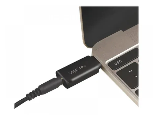 LogiLink Audio-Adapter UA0356, schwarz, 3,5mm Klinken-Buchse auf USB-C, vergoldet