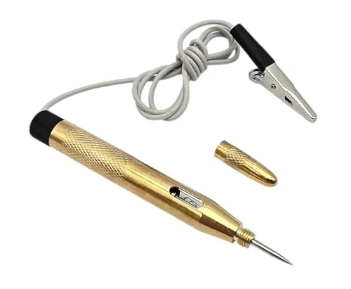 HERO Spannungsprüfer Prüflampe KFZ Stromprüfer mit Krokodilklemme 6V 12V 24V Strom Test Lampe Leuchte Kontrolllampe Phasenprüfer Spannungstester Stromtester Durchgangsprüfer Autolichtprüfer für Auto